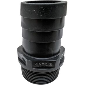 محول خرطوم ذكر 1.5 بوصة (1.5 بوصة شائك X ذكر NPT). متوفر بمقاسات 1 بوصة و1.25 بوصة و1.5 بوصة و2 بوصة