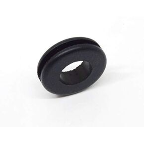 Pkg of 6 - Black SBR Rubber Push-in Grommet - Inner Diameter 1/2", Outer Diameter 1", Fits Panel Hole 3/4", Fits Panel Thickness 3/32"