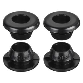 uxcell 10Pcs Rubber Grommets 10mm Mount Dia, for 8mm ID Rubber Hole Plugs Rubber Wiring Grommets for Firewall Cable Wire Protecting, Black