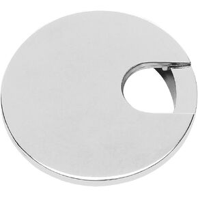 Cosmas 5 Pack 50203CH Polished Chrome 2-1/2" Two Piece Zinc (Metal) Desk Grommet - 3" Overall Diameter