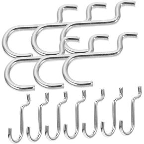DOITOOL 20pcs Peg Board Hook Tool Hooks Metal Hooks Shelf Peg Wall Hooks Pegboard Drill Holder Pegboard Display Hooks Peg Board Hook for Shop Metal Pegboard Hook for Shop Bracket