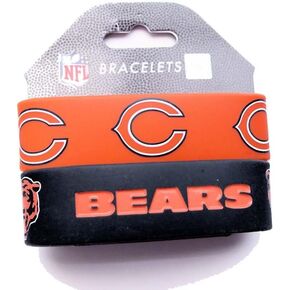 Chicago Bears Sports Team Logo Rubber Wrist Band Set of 2