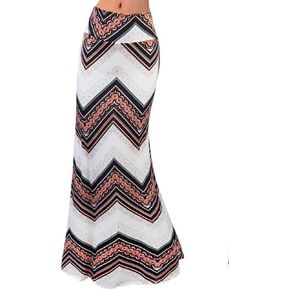 Umenlele Women's Casual Striped Print High Waist Maxi Long Skirt