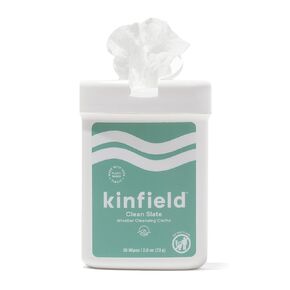 Kinfield Clean Slate Micellar Cleansing Cloths - Plant Based, Biodegradable Face and Body Wipes for Sensitive Skin - Vegan, Unscented - 30 x Wipes