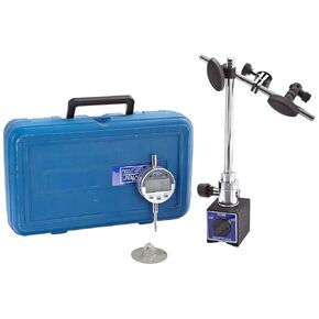 Fowler 54-585-250 Articulating Magnetic Base and Indi-X Blue Fraction Electronic Indicator Set, 0.0005" Indicator Resolution, 85 lb. Pull Magnet