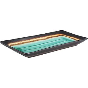 Happy Sales HSTG-LGPL, Large Japanese Turquoise Green Kosui Plate