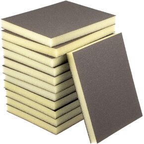 uxcell Sanding Sponge Sanding Blocks 220 Grits Medium Grit Sand Block Pad for Kitchen Metal Drywall Wood 12 Pieces
