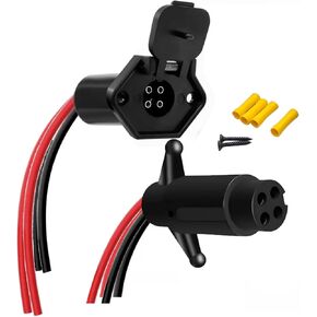 4 Wire Trolling Motor Plug and Receptacle 12-24V 10 Gauge Waterproof Trolling Motor Quick Connector Compatible With Marine Boat and Kayaks in Kuwait