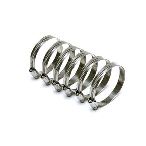 HPS EMSC-50-70x6 Stainless Steel Embossed Hose Clamps SAE 40, Effective Size: 2" - 3", 1/2" Band (Pack of 6)