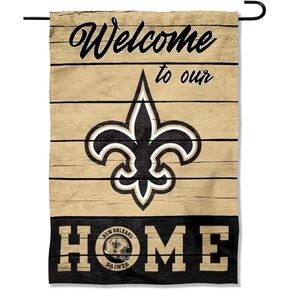 New Orleans Saints Welcome Home Decorative Garden Flag Double Sided Banner