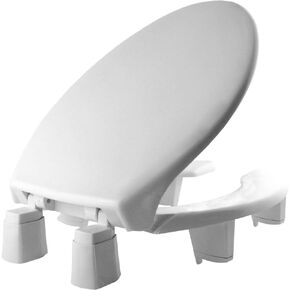 Bemis Steadfast 3" Raised Toilet Seat with Open-Front, Hinges that Never Loosen, Elongated in Kuwait