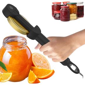 Jar Opener for Seniors with Arthritis, Jar Opener for Weak Hands, Adjustable Multifunctional Magnetic Can Opener, Retractable Bottle Opener Get Lids off Easily (Black)