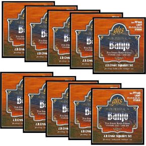 GHS Strings PF140-10 PACK - J.D. Crowe Signature Series (Studio), 5-String Stainless Steel Banjo Strings (.009 1/2-.020)
