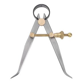 Spring Joint Caliper - [20 Inch] Carbon Steel Spring Inside Caliper with Brass Fulcrum for Metalworking Drawing Use, Hardened Points