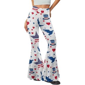Xhuibop Flare Yoga Pants for Women Tummy Control High Waisted Flared Trousers