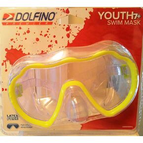 Dolfino Premier Youth 7+ Swim Mask - Latex Free (Neon Lime Green)