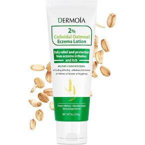 2% Colloidal Oatmeal Eczema Lotion - Soothing & Moisturizing Anti Itch Cream & Body Lotion for Sensitive Skin - Nourishing Eczema Cream for Superior Relief & Protection (8oz)