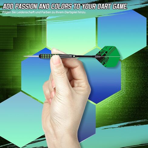 سهام ذات طرف فولاذي من CyeeLife، سهام معدنية احترافية، مجموعة رؤوس معدنية للسهام، سهام معدنية للوحة رمي السهام، 12 قطعة 22 جرامًا مع 18 عمودًا من الألومنيوم، 24 رحلة إضافية، 20 حلقة دائرية، أداة رمي السهام، مبراة رمي السهام in Kuwait