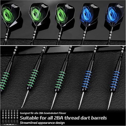 سهام ذات طرف فولاذي من CyeeLife، سهام معدنية احترافية، مجموعة رؤوس معدنية للسهام، سهام معدنية للوحة رمي السهام، 12 قطعة 22 جرامًا مع 18 عمودًا من الألومنيوم، 24 رحلة إضافية، 20 حلقة دائرية، أداة رمي السهام، مبراة رمي السهام in Kuwait