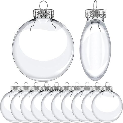 Clear Plastic Ornaments, Christmas Ornaments, Clear Plastic Balls, Clear Ornaments for Crafts - 24 PCS(3.15 inch) in Saudi Arabia