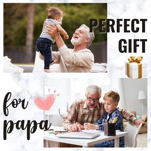 INNObeta Papa Gifts Valet Tray, PU Leather Bedside Tray with Keychain for Grandpa, Perfect for Father's Day, Birthday, Christmas - The Man The Myth The Legend in Saudi Arabia