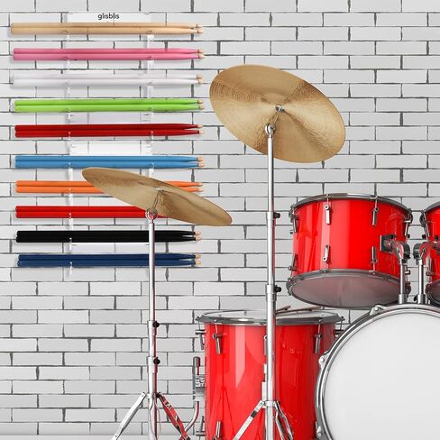 Glisblis Drumstick Holder Display - Acrylic Drumsticks Organizer Stand - Adjustable 2 Styles, Fits All Universal Standard Drum Sticks, Drummer Accessories, Gifts & Decoration in Saudi Arabia