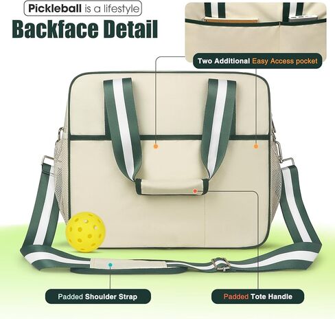 حقيبة مجداف Pickleball، حقائب حمل Pickleball للنساء، حقيبة كرة مخلل محمولة قابلة للتعديل للرجال، حقيبة حبال Pickleball للنساء، حقيبة Pickleball كبيرة هدية للنساء والرجال in Kuwait