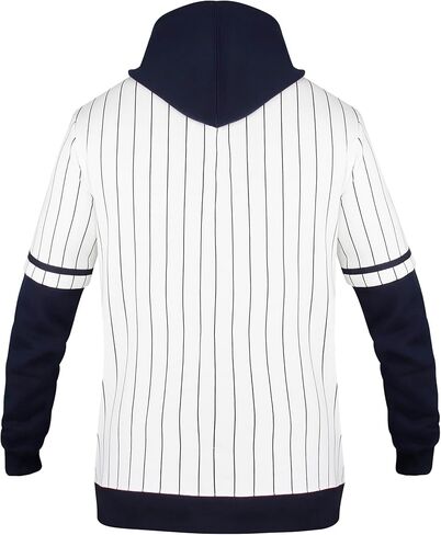 سويت شيرت بقلنسوة للنساء من Baseball City Fans Crewneck Cage - أبيض وكحلي in Kuwait