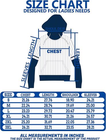 سويت شيرت بقلنسوة للنساء من Baseball City Fans Crewneck Cage - أبيض وكحلي in Kuwait