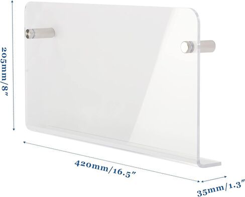 lesolar 4Pcs Wall Mount Magazine Holder Clear Acrylic Brochure Holder Hanging Bookshelf Magazine Rack Literature Book Storage Organizer for Office Waiting Room Church Coffee Shop Home in Kuwait