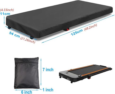 Under Desk Treadmill Cover (Cover Only), Treadmill Cover for Walking Pad Treadmill Under Desk,50L x 23W x 6H Inch, Black in Saudi Arabia