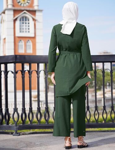 IBAKOM Muslim Clothes for Women Modest Abaya Button Down Robe Afghan Loose Pant Dubai Attire Islamic Plus Size Boho Caftan in Saudi Arabia