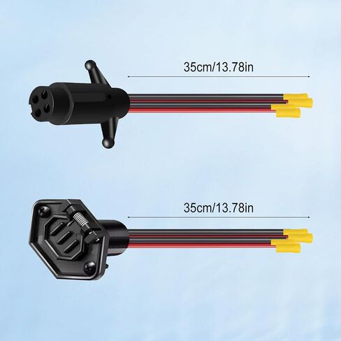 4 أسلاك توصيل محرك التصيد ووعاء 12-24 فولت 10 مقياس مقاوم للماء محرك التصيد موصل سريع متوافق مع القوارب البحرية والزوارق in Kuwait