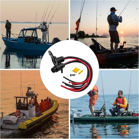 4 أسلاك توصيل محرك التصيد ووعاء 12-24 فولت 10 مقياس مقاوم للماء محرك التصيد موصل سريع متوافق مع القوارب البحرية والزوارق in Kuwait