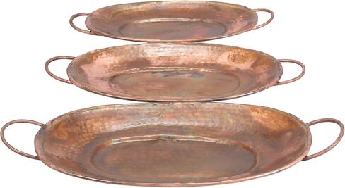 Deco 79 Rustic Metal Tray, 27"x24"x22", Copper in Saudi Arabia