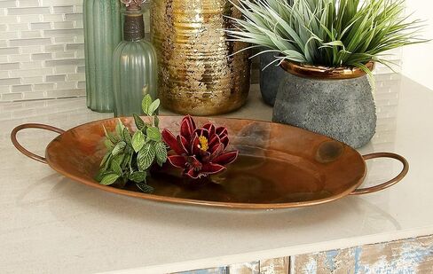 Deco 79 Rustic Metal Tray, 27"x24"x22", Copper in Saudi Arabia