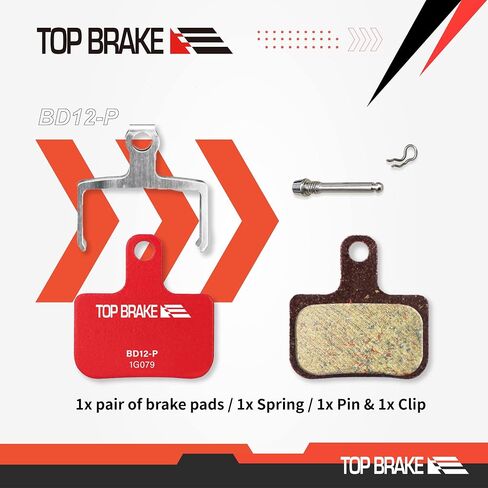 Top Brake Disc Road Bike Brake Pads for SRAM Level Ultimate/Red/AXS Force Road and XC MTB Brake Set |Road Bike,Gravel MTB|Ceramic Compound,Silent Option,Performance Version, Red (PIN Included) in Kuwait