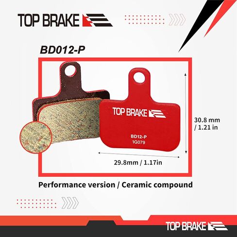 Top Brake Disc Road Bike Brake Pads for SRAM Level Ultimate/Red/AXS Force Road and XC MTB Brake Set |Road Bike,Gravel MTB|Ceramic Compound,Silent Option,Performance Version, Red (PIN Included) in Kuwait