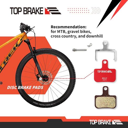 Top Brake Disc Road Bike Brake Pads for SRAM Level Ultimate/Red/AXS Force Road and XC MTB Brake Set |Road Bike,Gravel MTB|Ceramic Compound,Silent Option,Performance Version, Red (PIN Included) in Kuwait