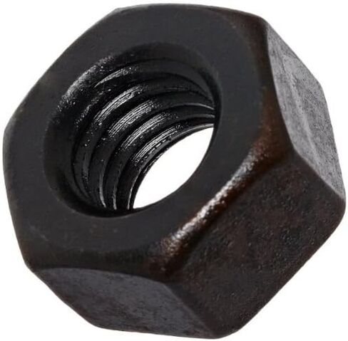 Steel Hex Nut, Black Oxide Finish, Grade 5, ASME B18.2.2, 3/8"-24 Thread Size, 9/16" Width Across Flats, 21/64" Thick (Pack of 50) in Saudi Arabia
