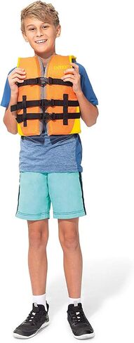 INTEX Adjustable Life Jacket: Perfect for Boating and Water Sports – Durable Nylon – Breathable Straps with Buckles – Coast Guard Approved Type III PFD – Sporty Design in Saudi Arabia