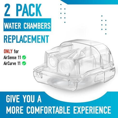 2 Pack Enhanced Comfort Replacement Water Chambers for AirSense 11 and AirCurve 11 Water Tanks Supplies Heated Humidifiers in Saudi Arabia