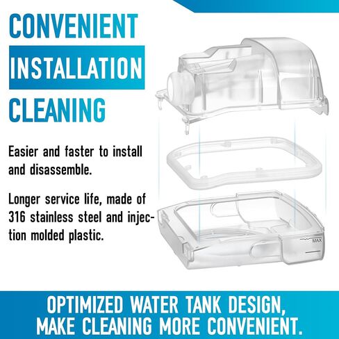 2 Pack Enhanced Comfort Replacement Water Chambers for AirSense 11 and AirCurve 11 Water Tanks Supplies Heated Humidifiers in Saudi Arabia