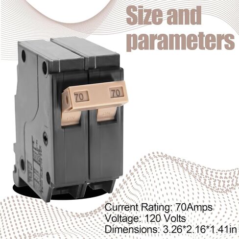 270 2-Pole 70-Amp Circuit Breaker 120/240V, 10 KAIC, Type 3/4-Inch Circuit Breaker, Load Centers in Saudi Arabia