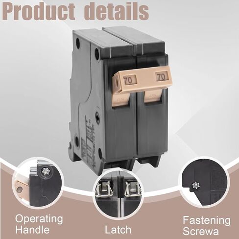 270 2-Pole 70-Amp Circuit Breaker 120/240V, 10 KAIC, Type 3/4-Inch Circuit Breaker, Load Centers in Saudi Arabia