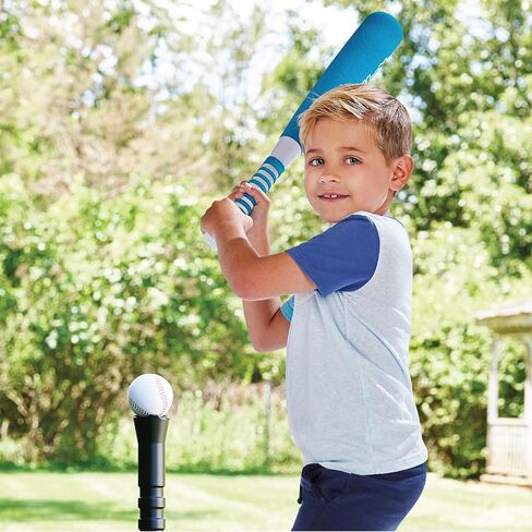 Kidoozie EZ-Adjust T-Ball Set - Height-Adjustable T-Ball Set for Kids - Soft Foam Bat and 3 Tee Balls Included, Medium in Saudi Arabia