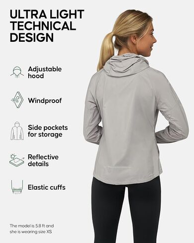 سترة DANISH ENDURANCE النسائية الواقية من الرياح، بغطاء للرأس، خفيفة الوزن، ومسامية in Kuwait