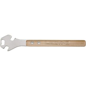 LEZYNE Classic Pedal Rod Bike Tool, Shop Quality 15mm Pedal Wrench, Varnished Wood Handle, Chromoly Head, High Performance Bicycle Tool