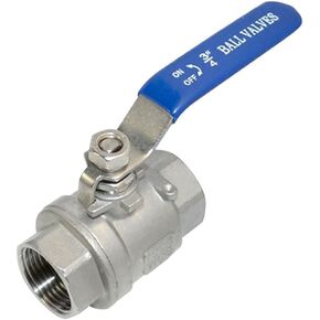 3/4" NPT Female 316 Stainless Steel Full Port Ball Valve Vinyl Handle