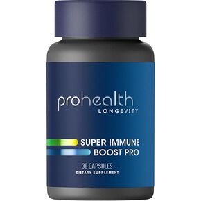 Super Immune Boost Pro (30 Capsules) by ProHealth - Vitamin D3, C, Zinc + Herbal Immunity Blend (Bee Propolis, Echinacea, Elderberry, Astragalus, Ginger, Ginseng, Garlic)